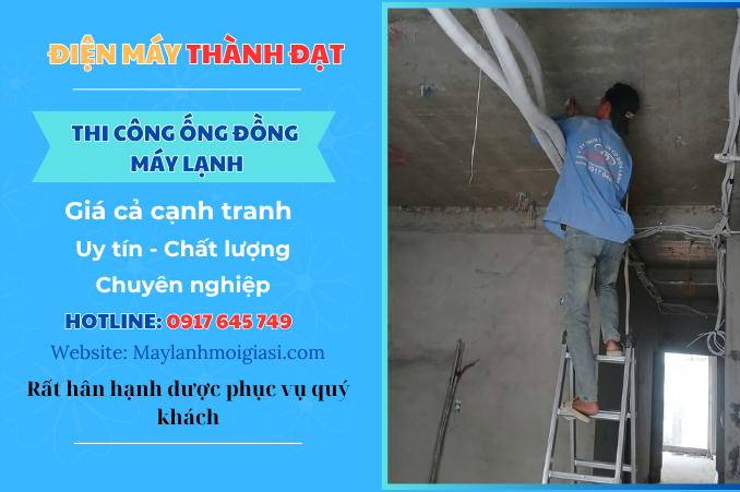 Thi công ống đồng máy lạnh quận Bình Tân
